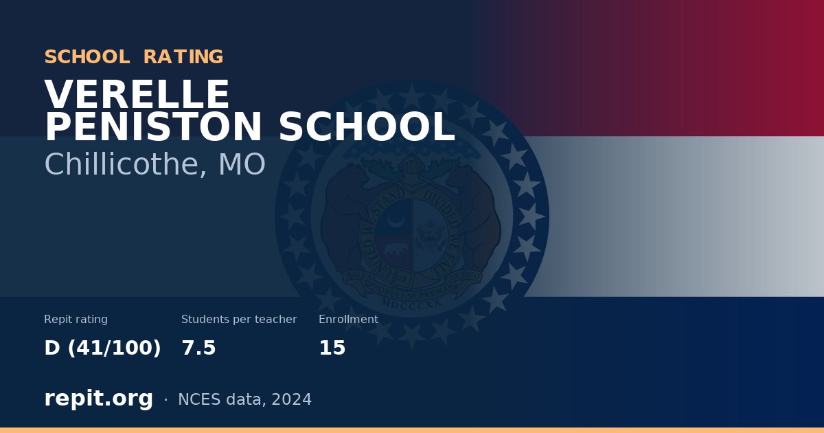 VERELLE PENISTON SCHOOL, Chillicothe, MO — Repit school rating D (41/100)