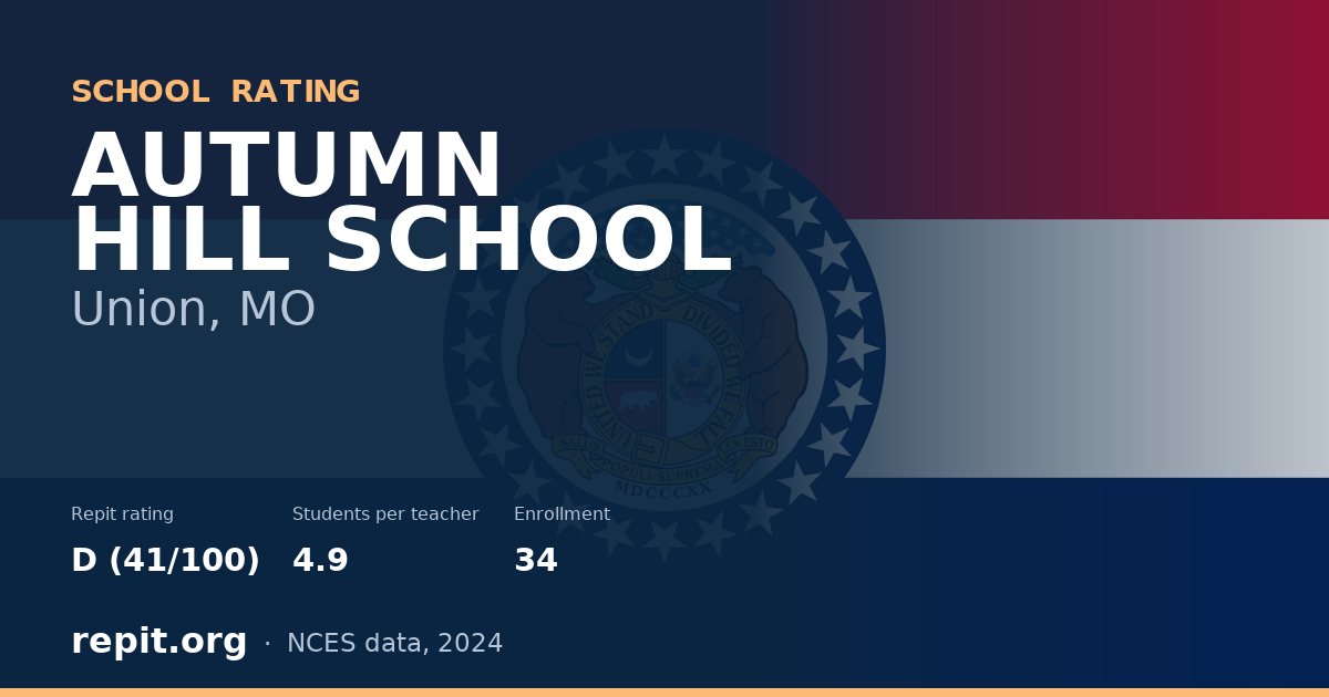 AUTUMN HILL SCHOOL, Union, MO — Repit school rating D (41/100)