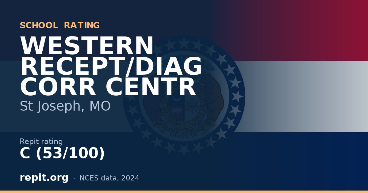 WESTERN RECEPT/DIAG CORR CENTR, St Joseph, MO — Repit school rating C (53/100)