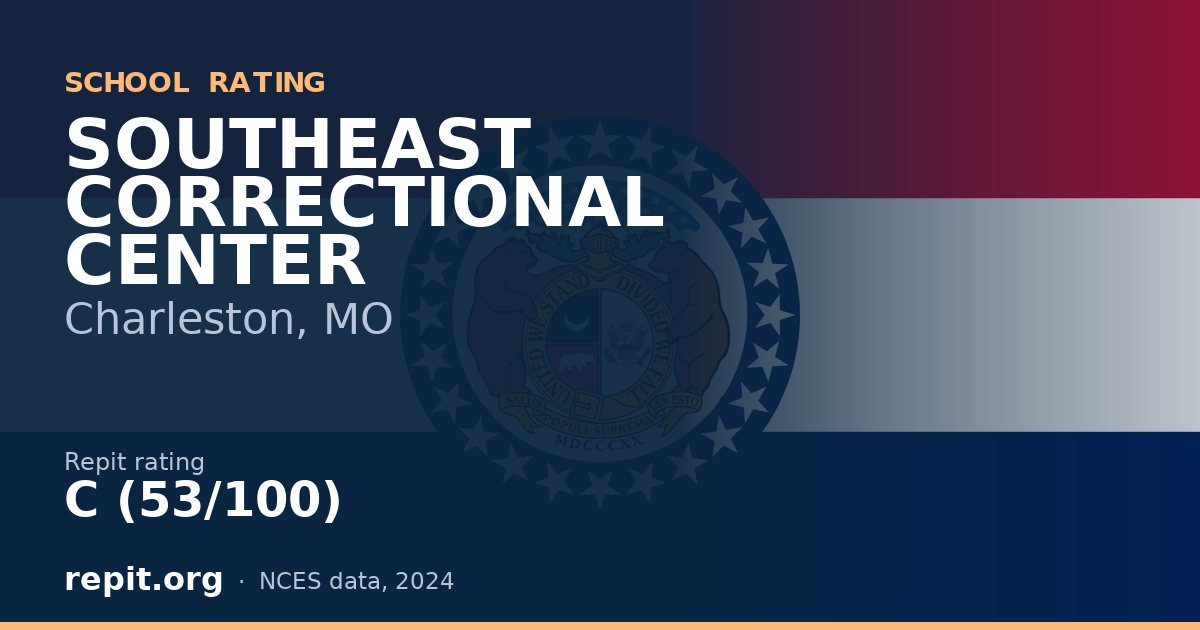 SOUTHEAST CORRECTIONAL CENTER, Charleston, MO — Repit school rating C (53/100)