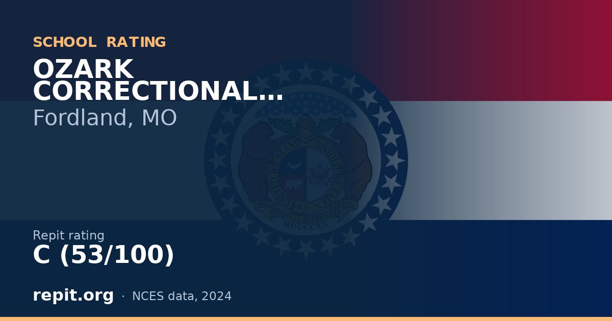 OZARK CORRECTIONAL CENTER, Fordland, MO — Repit school rating C (53/100)