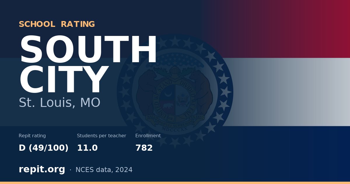 SOUTH CITY, St. Louis, MO — Repit school rating D (49/100)