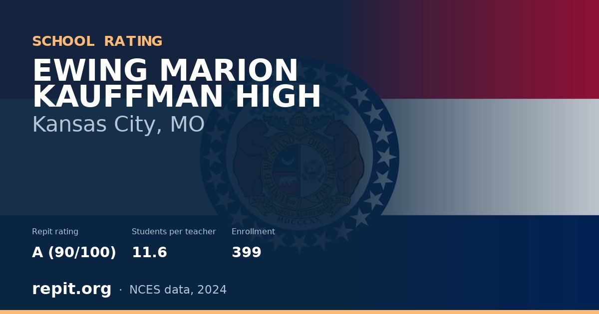 EWING MARION KAUFFMAN HIGH, Kansas City, MO — Repit school rating A (90/100)