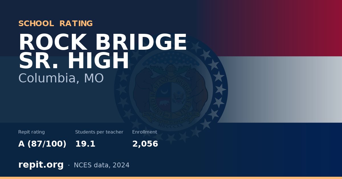 ROCK BRIDGE SR. HIGH, Columbia, MO — Repit school rating A (87/100)