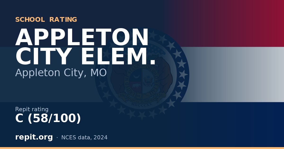 APPLETON CITY ELEM., Appleton City, MO — Repit school rating C (58/100)