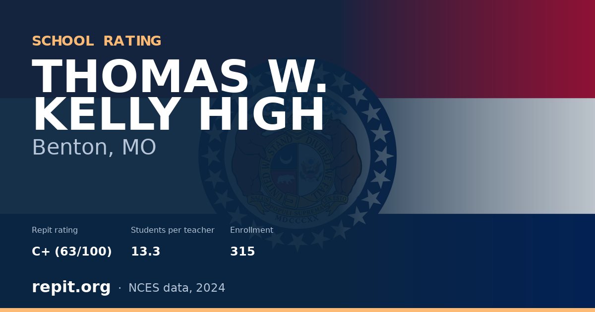 THOMAS W. KELLY HIGH, Benton, MO — Repit school rating C+ (63/100)