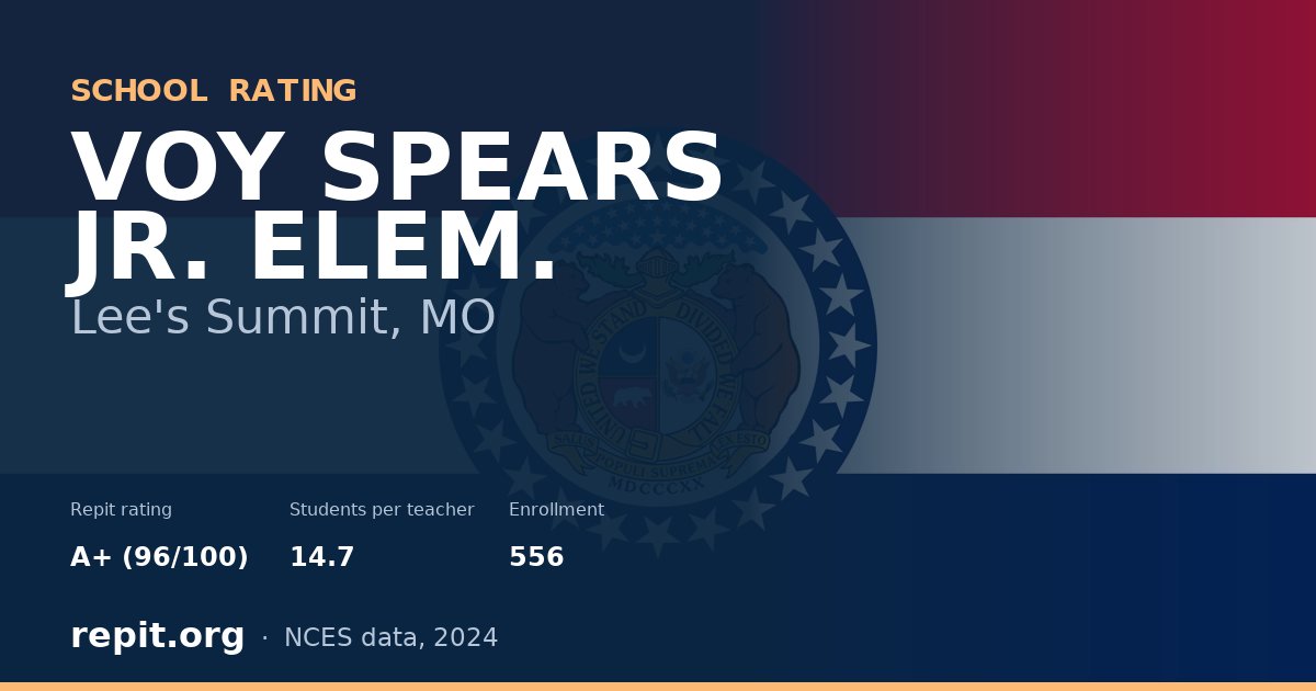 VOY SPEARS JR. ELEM., Lee's Summit, MO — Repit school rating A+ (96/100)
