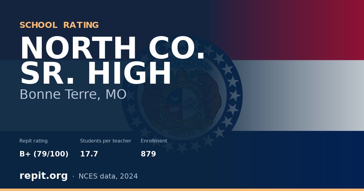NORTH CO. SR. HIGH, Bonne Terre, MO — Repit school rating B+ (79/100)