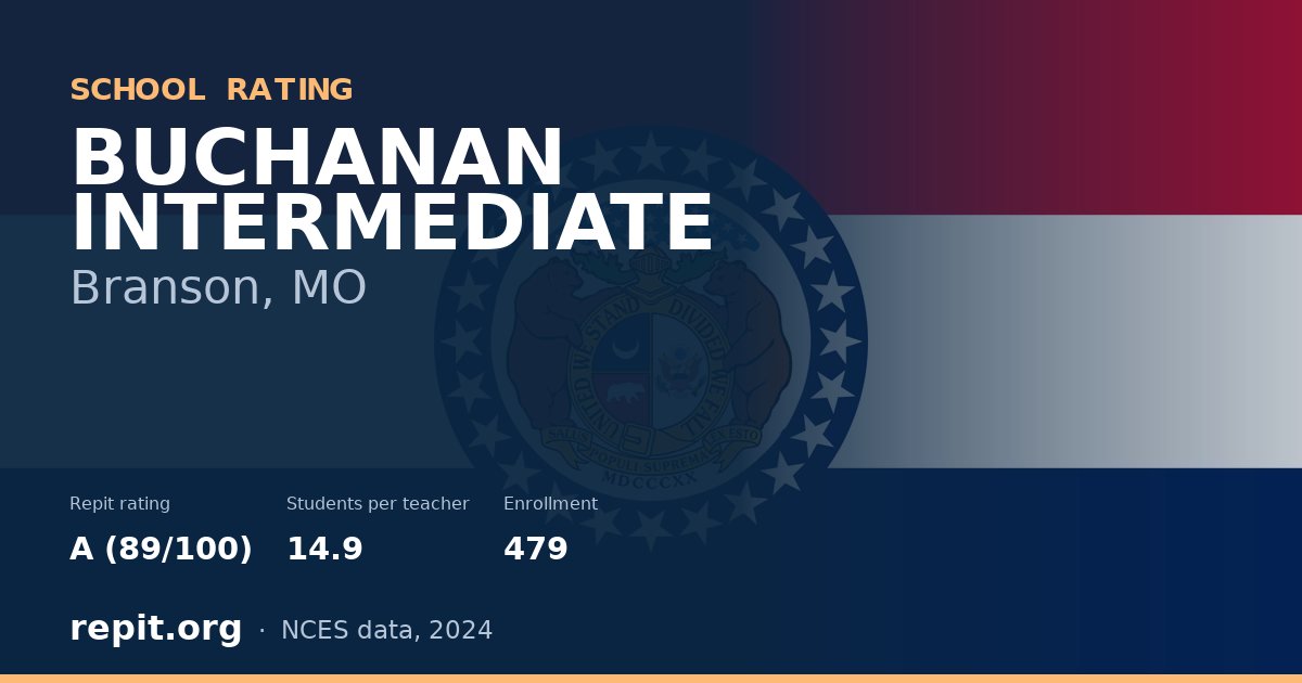 BUCHANAN INTERMEDIATE, Branson, MO — Repit school rating A (89/100)