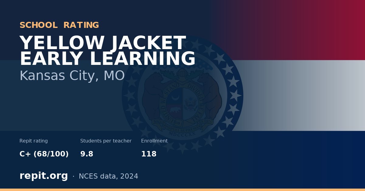 YELLOW JACKET EARLY LEARNING, Kansas City, MO — Repit school rating C+ (68/100)