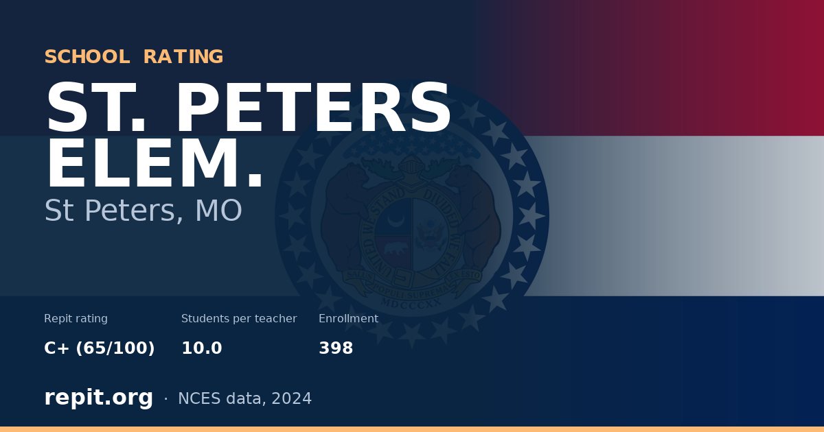 ST. PETERS ELEM., St Peters, MO — Repit school rating C+ (65/100)