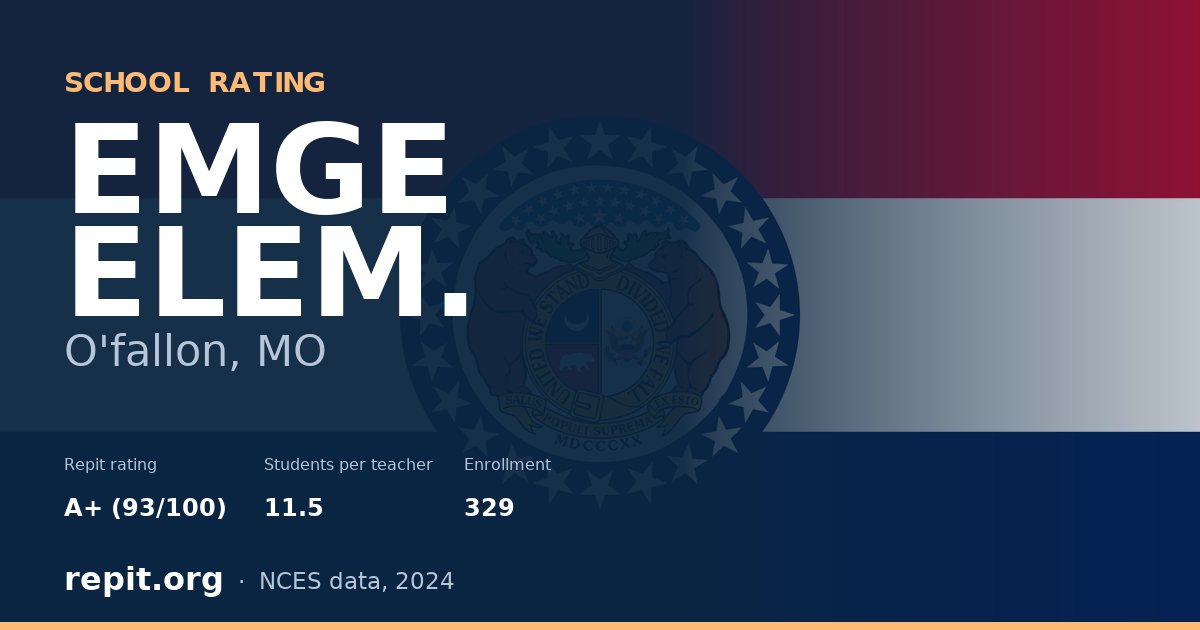 EMGE ELEM., O'fallon, MO — Repit school rating A+ (93/100)