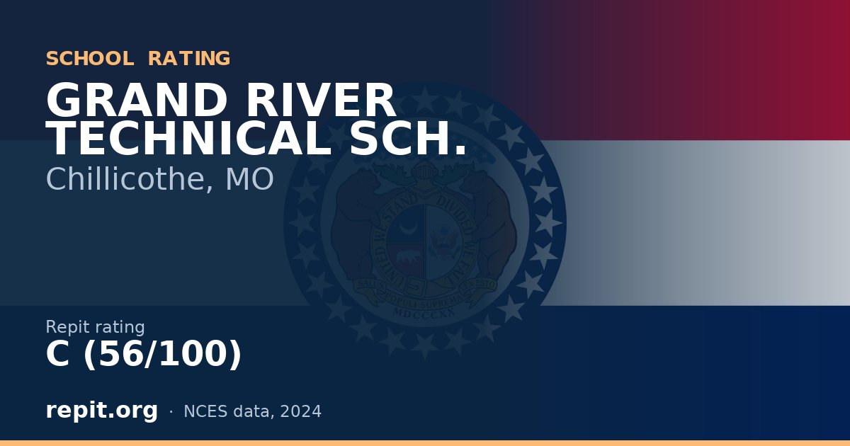 GRAND RIVER TECHNICAL SCH., Chillicothe, MO — Repit school rating C (56/100)