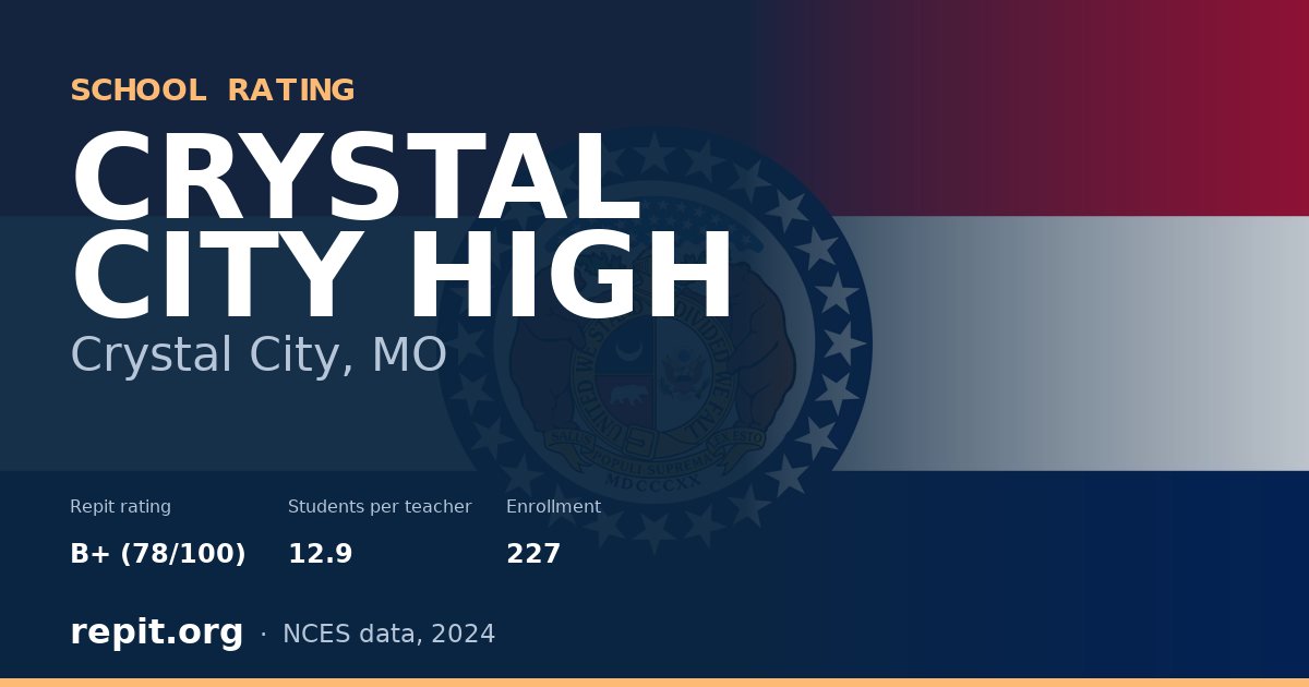 CRYSTAL CITY HIGH, Crystal City, MO — Repit school rating B+ (78/100)