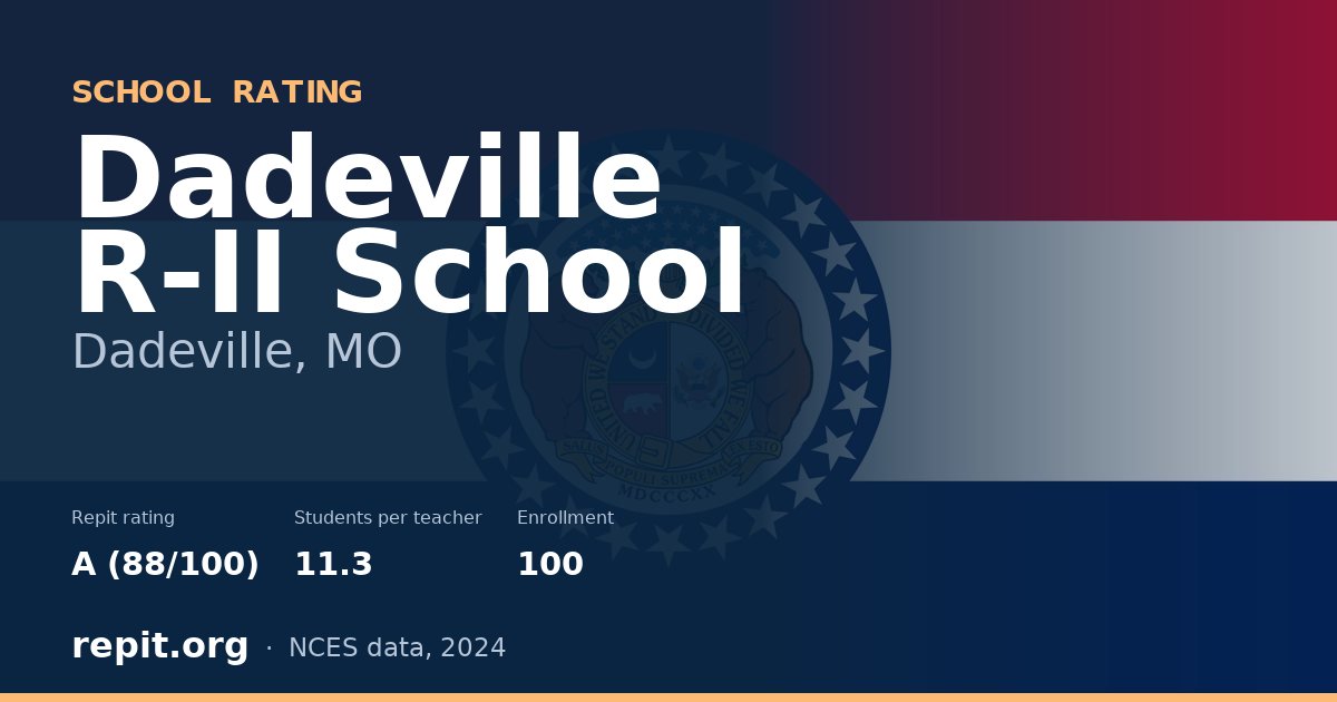 Dadeville R-II School, Dadeville, MO — Repit school rating A (88/100)
