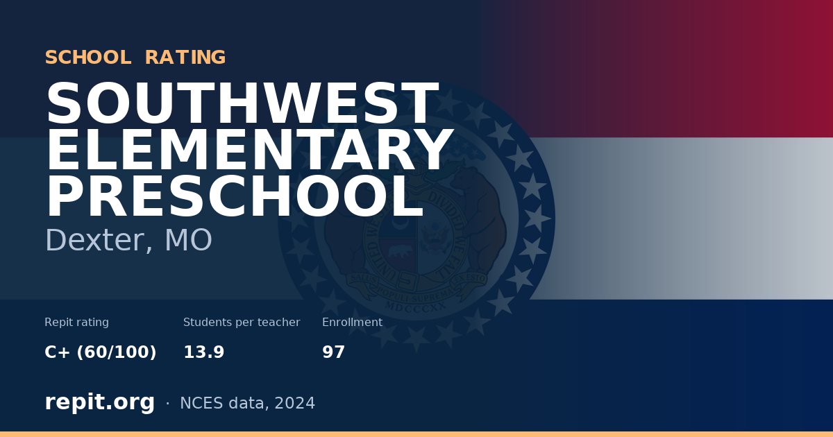 SOUTHWEST ELEMENTARY PRESCHOOL, Dexter, MO — Repit school rating C+ (60/100)