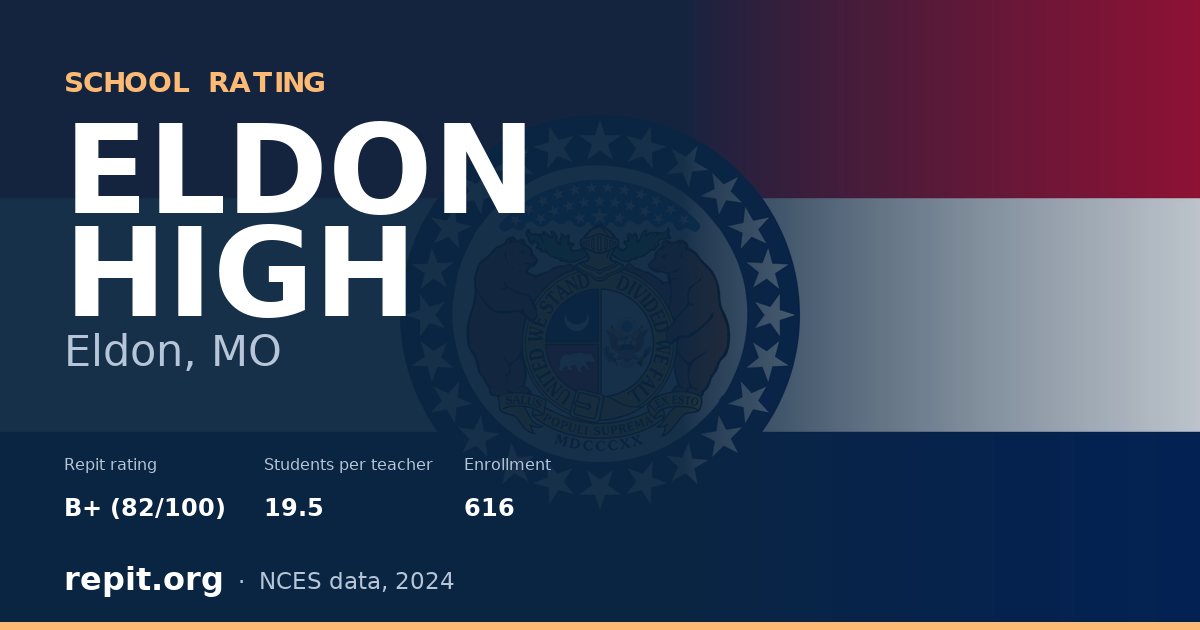 ELDON HIGH, Eldon, MO — Repit school rating B+ (82/100)