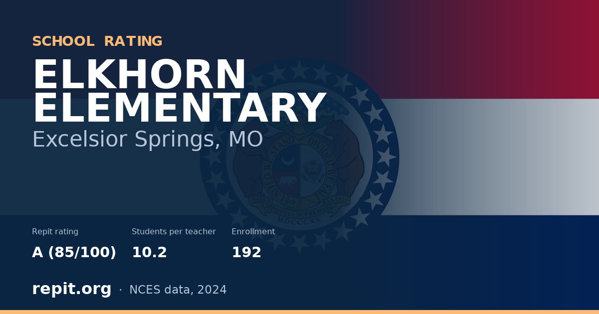 ELKHORN ELEMENTARY, Excelsior Springs, MO — Repit school rating A (85/100)