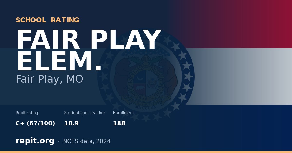 FAIR PLAY ELEM., Fair Play, MO — Repit school rating C+ (67/100)