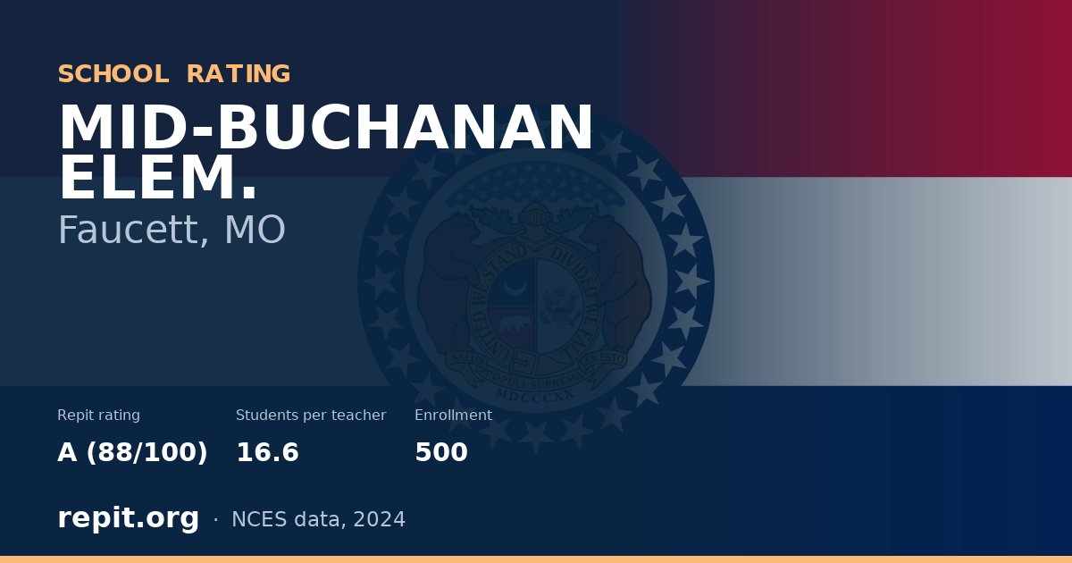 MID-BUCHANAN ELEM., Faucett, MO — Repit school rating A (88/100)