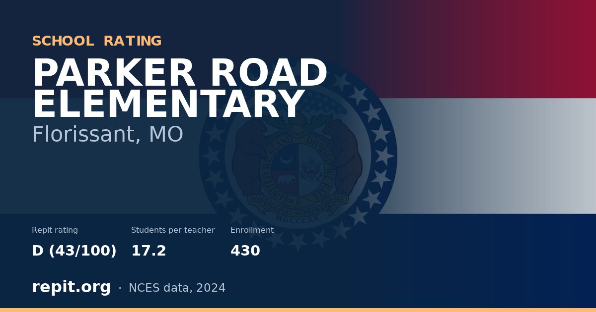 PARKER ROAD ELEMENTARY, Florissant, MO — Repit school rating D (43/100)