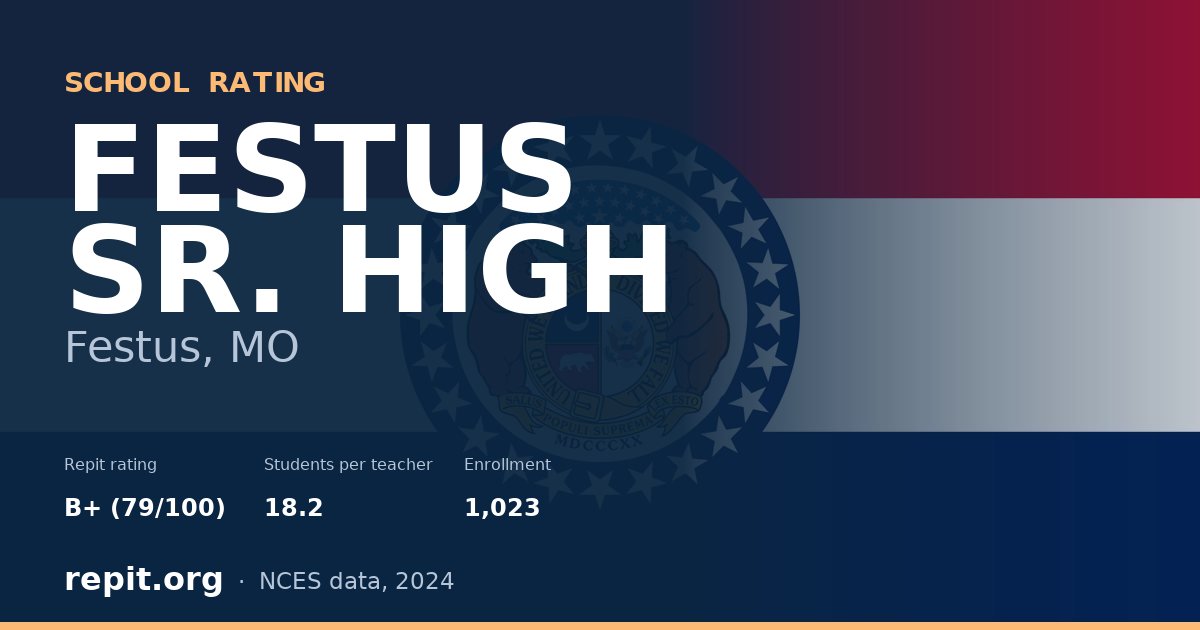 FESTUS SR. HIGH, Festus, MO — Repit school rating B+ (79/100)