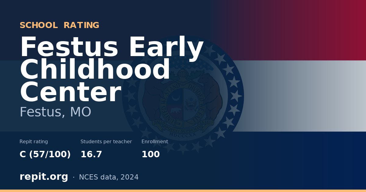 Festus Early Childhood Center, Festus, MO — Repit school rating C (57/100)