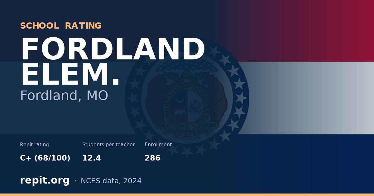 FORDLAND ELEM., Fordland, MO — Repit school rating C+ (68/100)