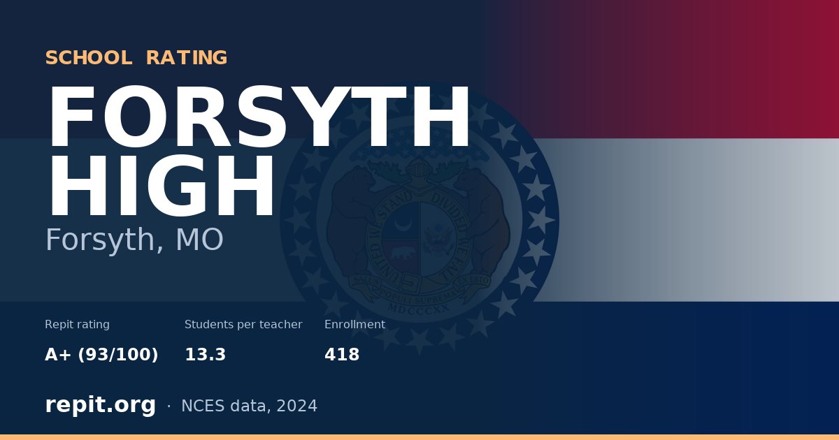 FORSYTH HIGH, Forsyth, MO — Repit school rating A+ (93/100)