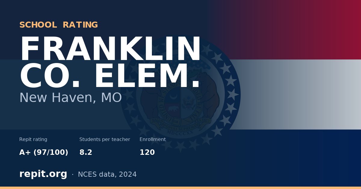 FRANKLIN CO. ELEM., New Haven, MO — Repit school rating A+ (97/100)