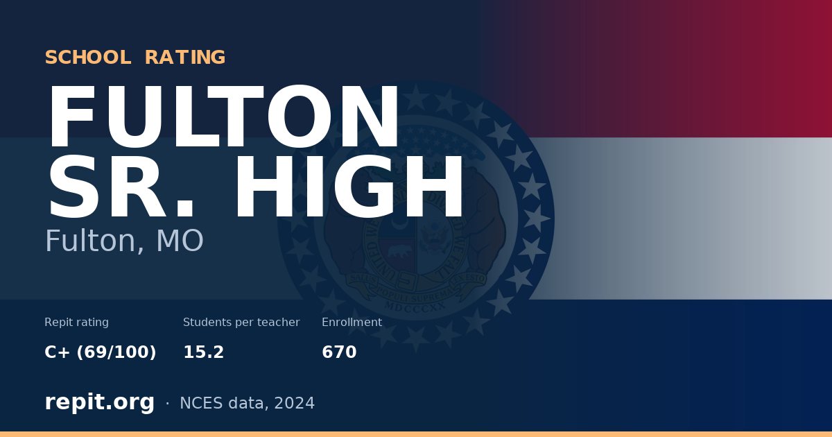 FULTON SR. HIGH, Fulton, MO — Repit school rating C+ (69/100)