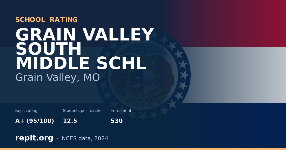 GRAIN VALLEY SOUTH MIDDLE SCHL, Grain Valley, MO — Repit school rating A+ (95/100)