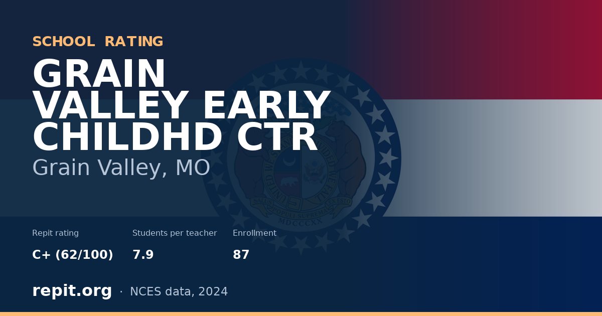 GRAIN VALLEY EARLY CHILDHD CTR, Grain Valley, MO — Repit school rating C+ (62/100)