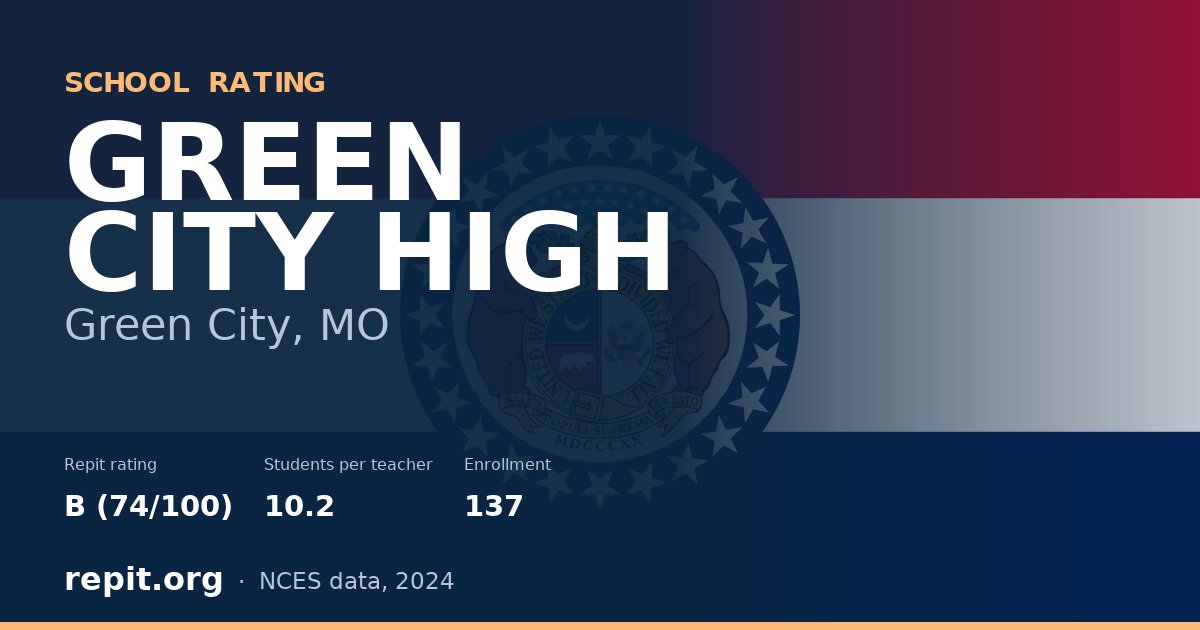 GREEN CITY HIGH, Green City, MO — Repit school rating B (74/100)