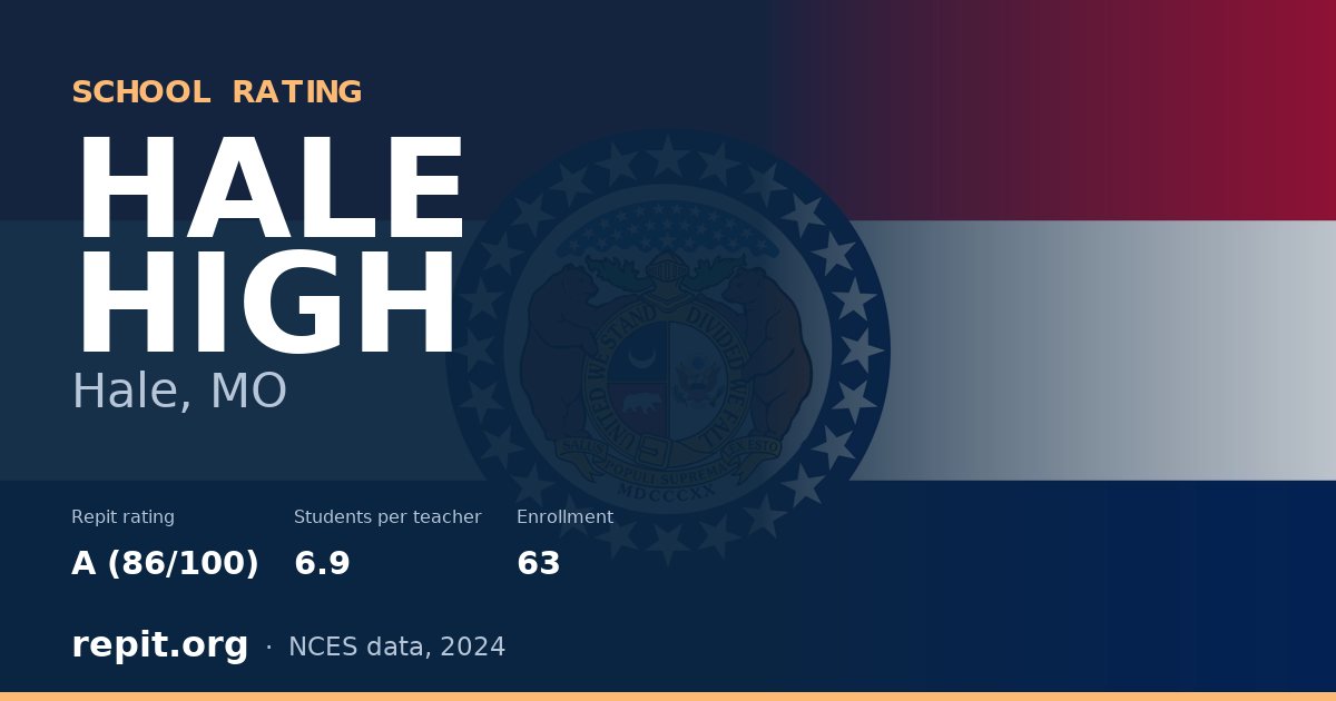 HALE HIGH, Hale, MO — Repit school rating A (86/100)