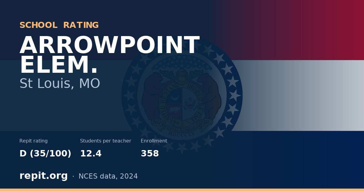 ARROWPOINT ELEM., St Louis, MO — Repit school rating D (35/100)