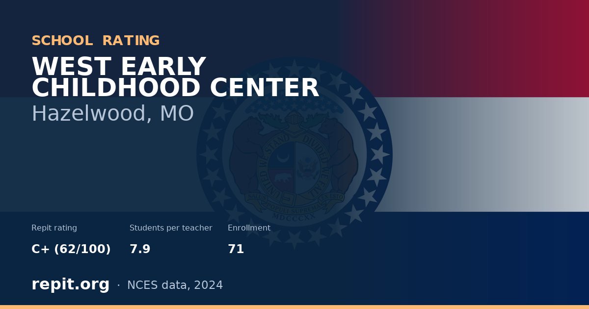 WEST EARLY CHILDHOOD CENTER, Hazelwood, MO — Repit school rating C+ (62/100)