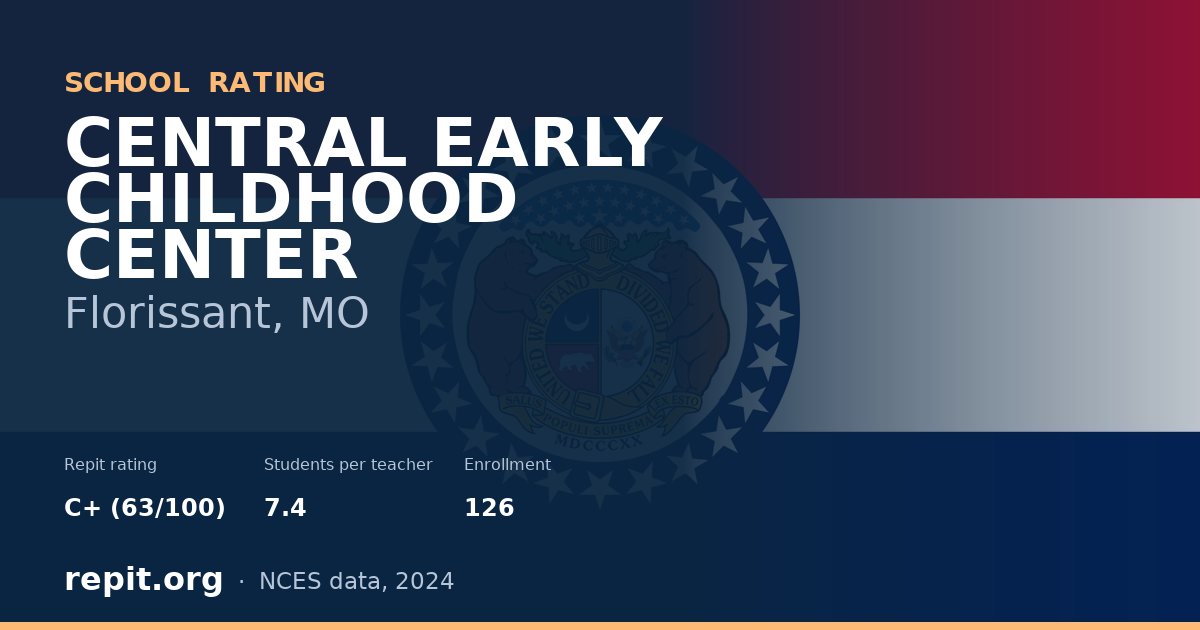 CENTRAL EARLY CHILDHOOD CENTER, Florissant, MO — Repit school rating C+ (63/100)