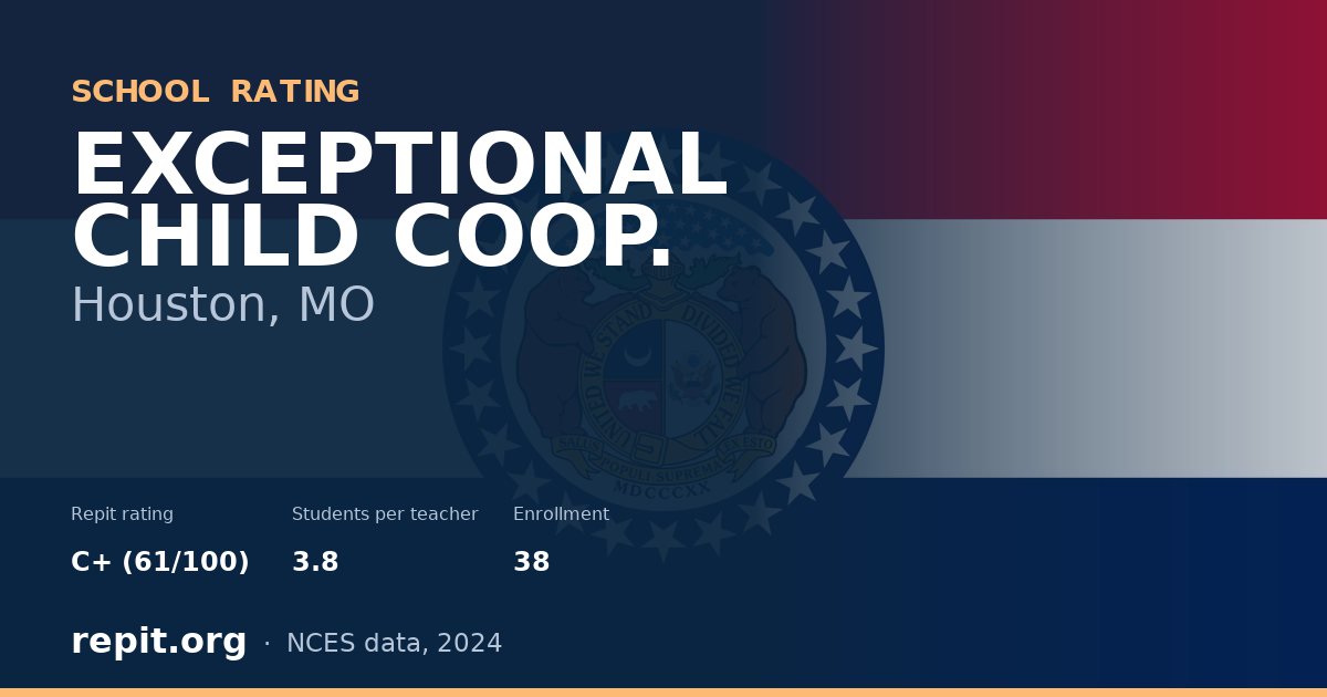 EXCEPTIONAL CHILD COOP., Houston, MO — Repit school rating C+ (61/100)