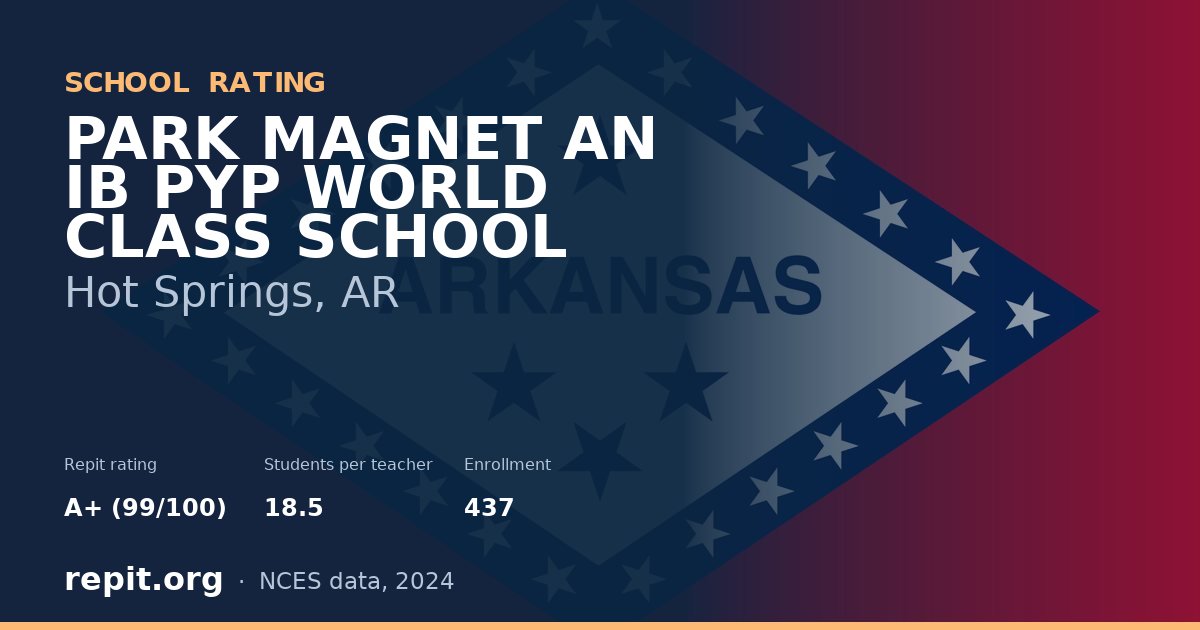 PARK MAGNET AN IB PYP WORLD CLASS SCHOOL, Hot Springs, AR — Repit school rating A+ (99/100)