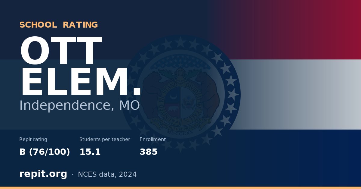 OTT ELEM., Independence, MO — Repit school rating B (76/100)
