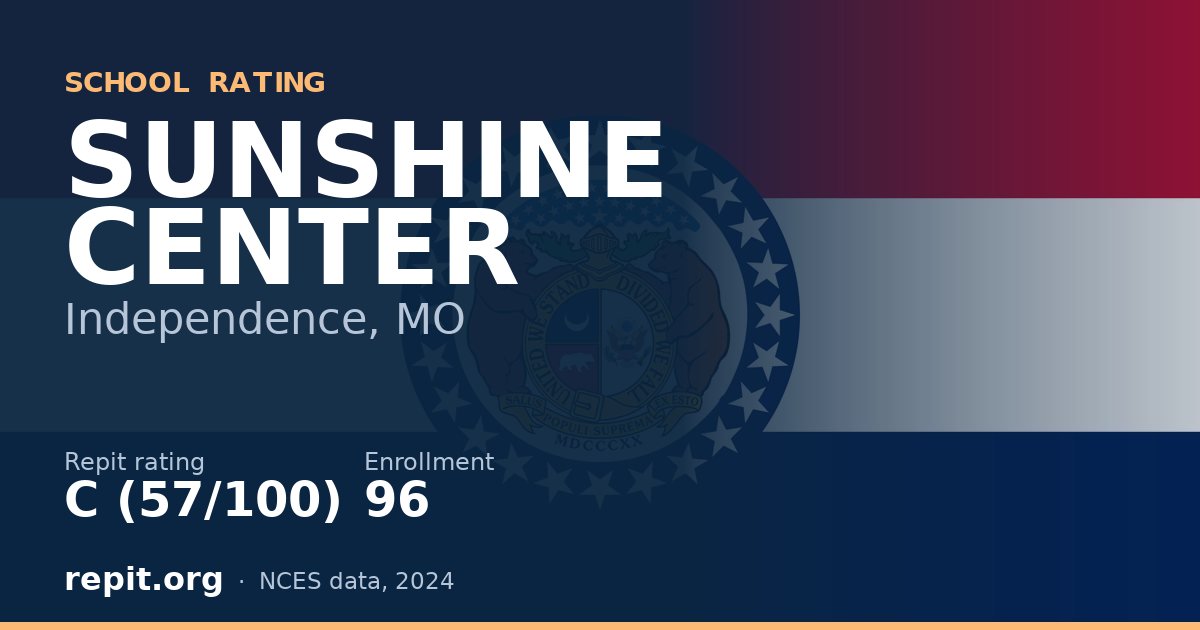 SUNSHINE CENTER, Independence, MO — Repit school rating C (57/100)