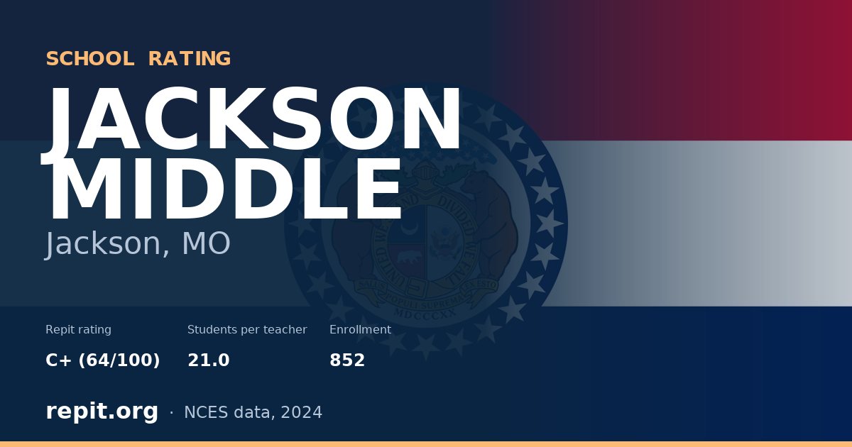 JACKSON MIDDLE, Jackson, MO — Repit school rating C+ (64/100)