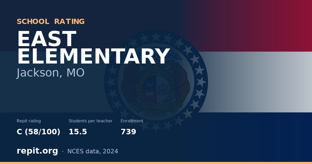 EAST ELEMENTARY, Jackson, MO — Repit school rating C (58/100)