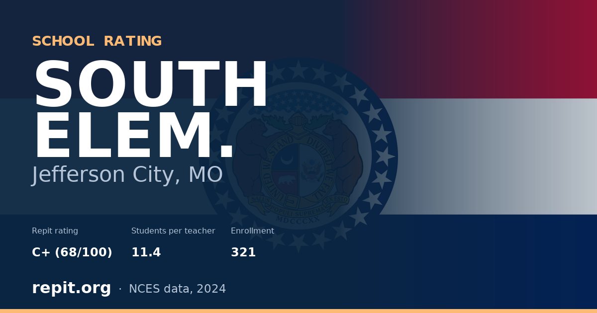 SOUTH ELEM., Jefferson City, MO — Repit school rating C+ (68/100)