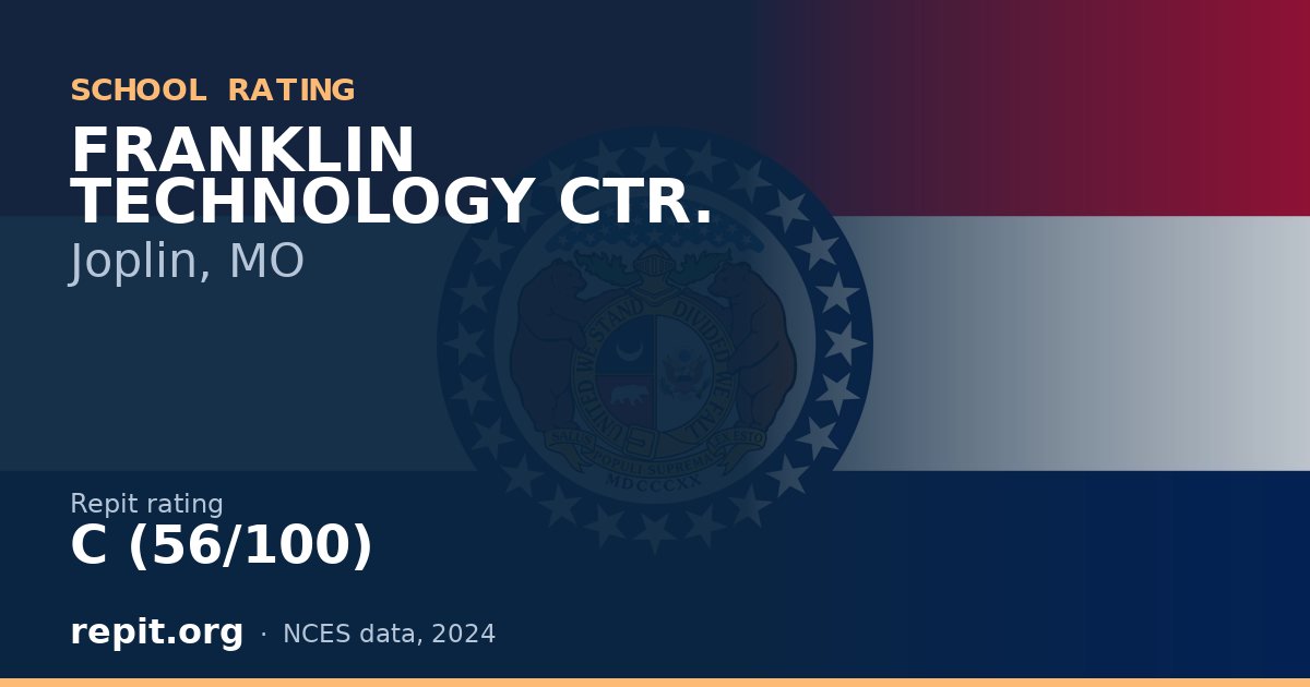 FRANKLIN TECHNOLOGY CTR., Joplin, MO — Repit school rating C (56/100)