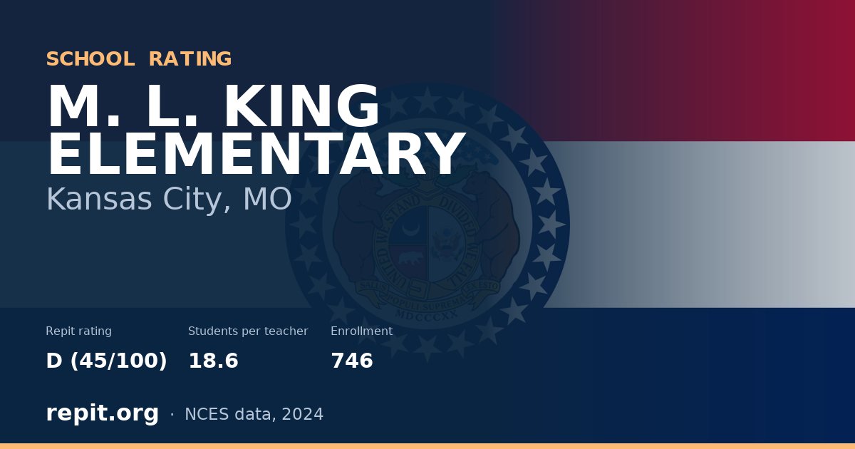 M. L. KING ELEMENTARY, Kansas City, MO — Repit school rating D (45/100)
