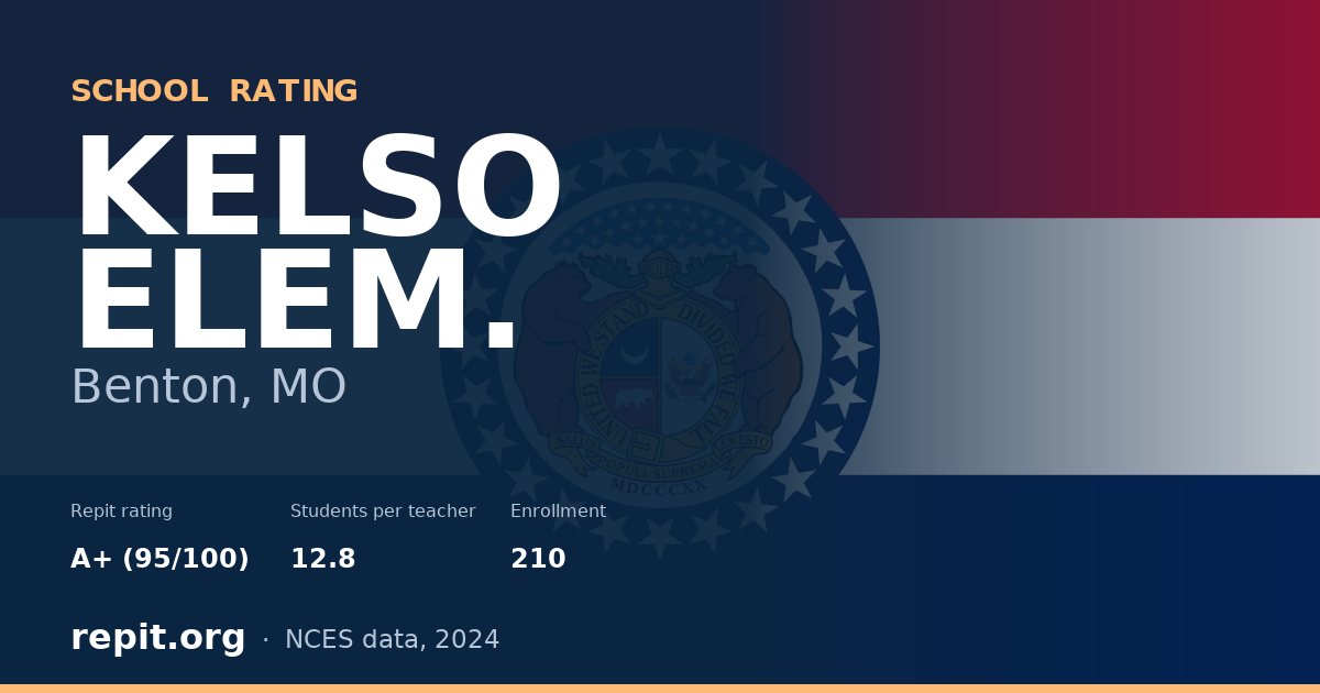 KELSO ELEM., Benton, MO — Repit school rating A+ (95/100)