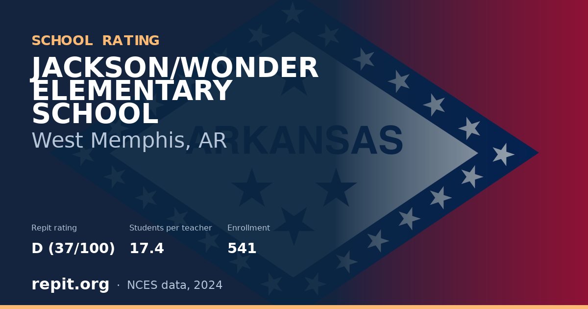 JACKSON/WONDER ELEMENTARY SCHOOL, West Memphis, AR — Repit school rating D (37/100)
