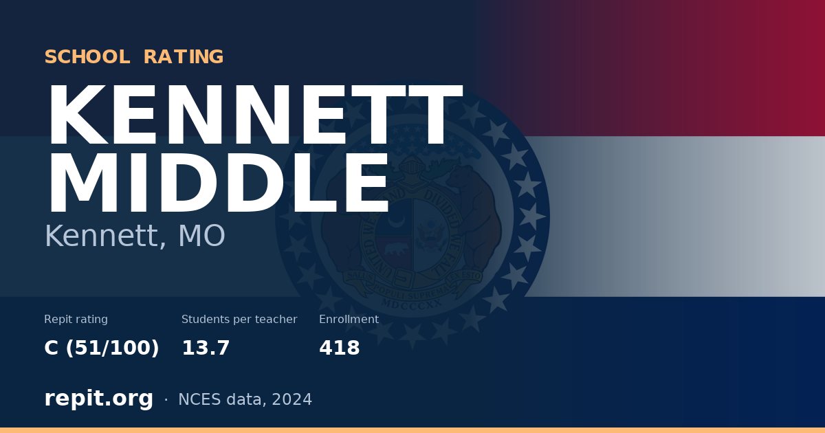 KENNETT MIDDLE, Kennett, MO — Repit school rating C (51/100)
